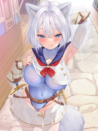 (C105) [圣华快楽书店 (よろず)] 白狼剣士ハティちゃんのえっちな冒険の书 (オリジナル) [DL版]