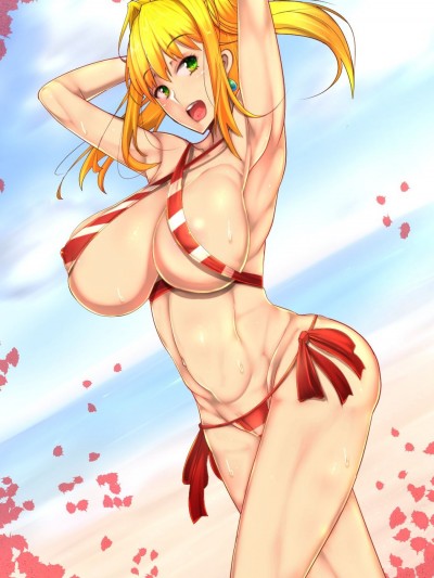 [ビッグシャイン] 水着ネロちゃまとオイルマッサージ (FateGrand Order) [中国翻訳]